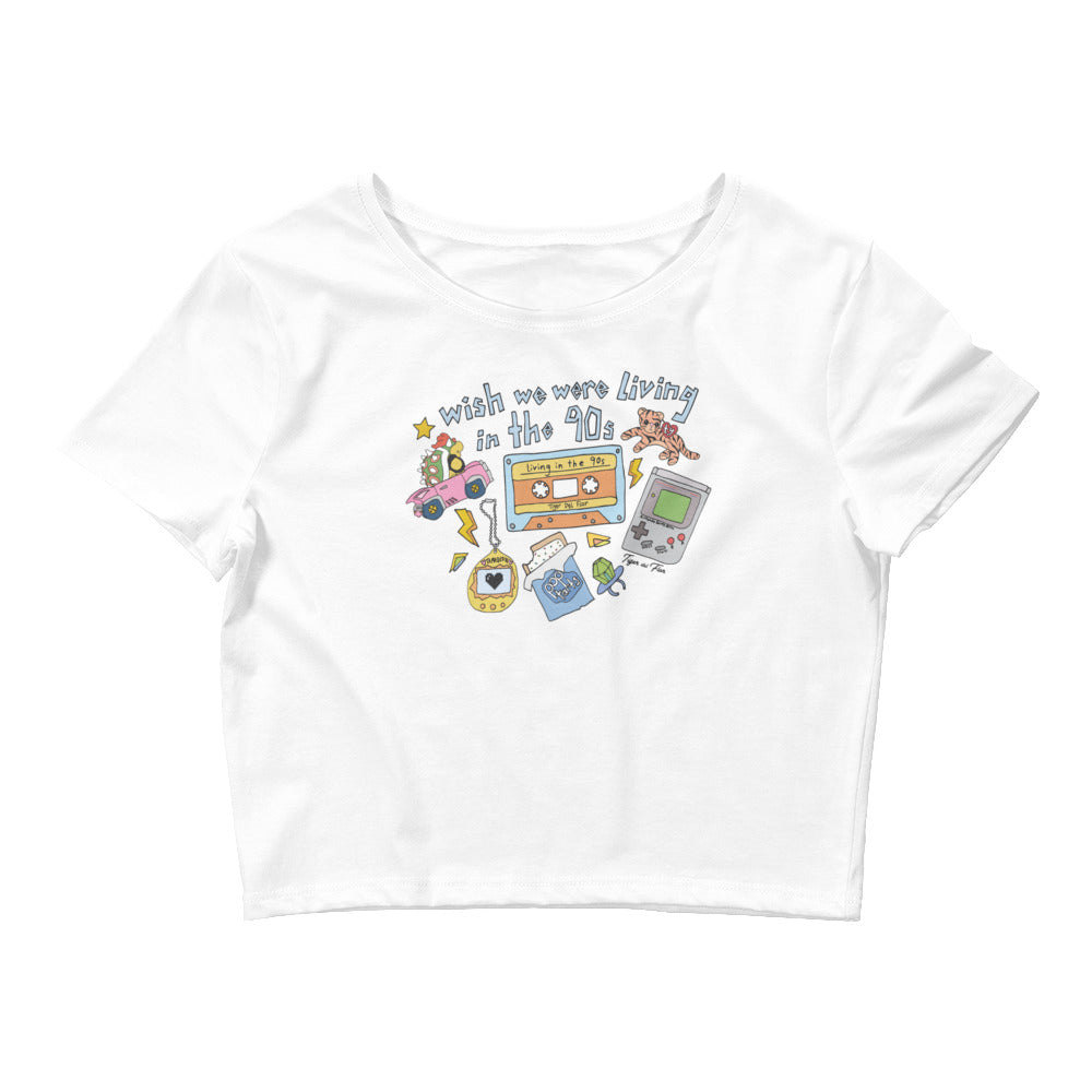 living in the 90s baby tee
